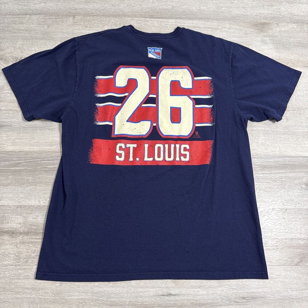 Martin St. Louis Shirt New York Rangers Men’s XL Reebok Blue NHL Blueshirts